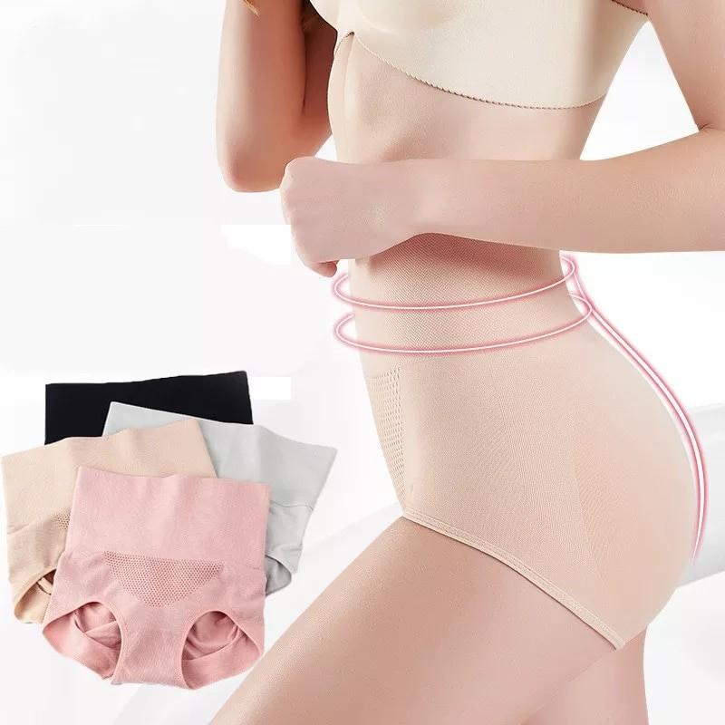 COMBO 4 Quần lót nữ kháng khuẩn cạp cao gen bụng xuất Nhật - Mỗi quần 1 túi zip lịch sự, FLQ03
