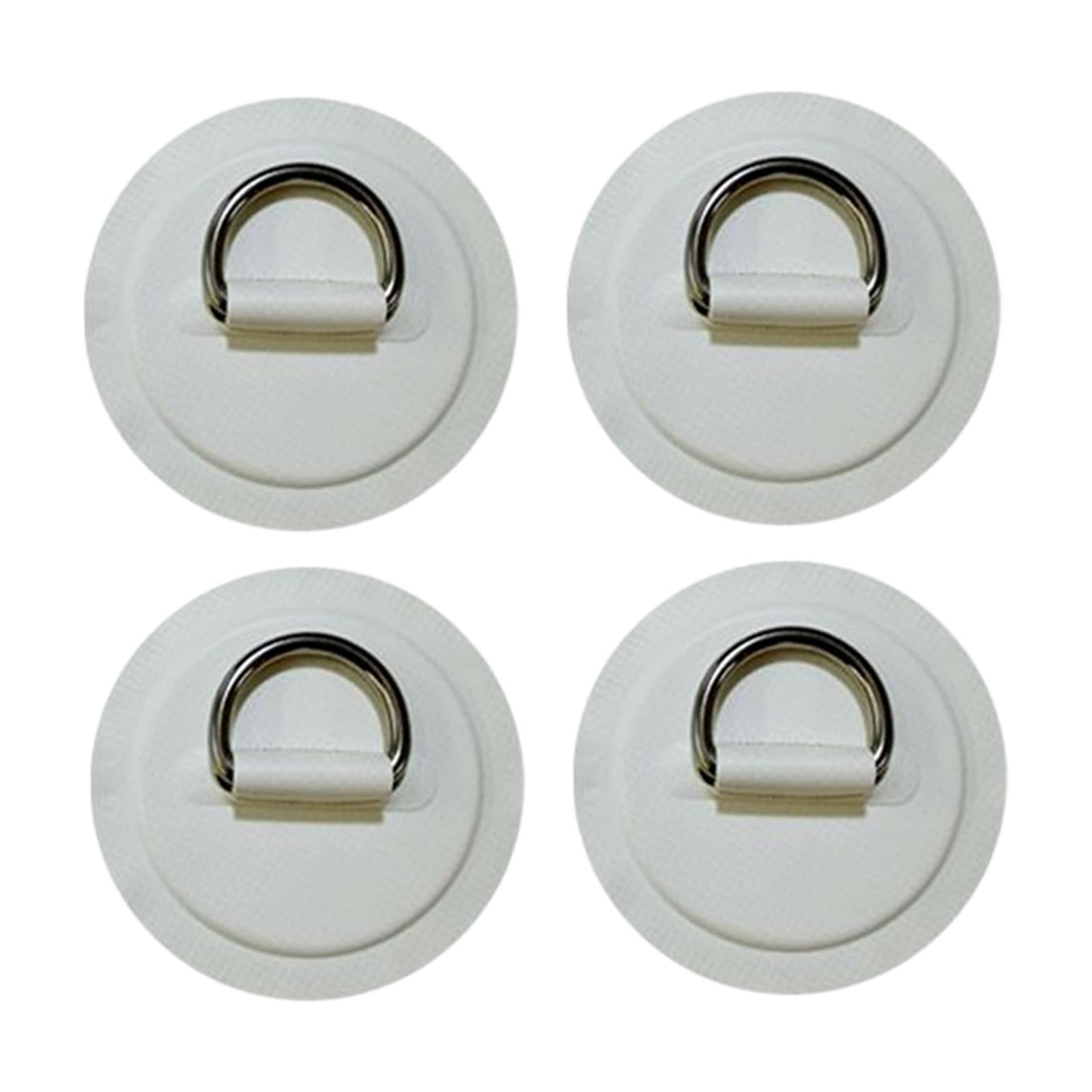 4Pcs D Rings Patch Stainless Steel Cord Buckles for Boat Paddle Board Dinghy