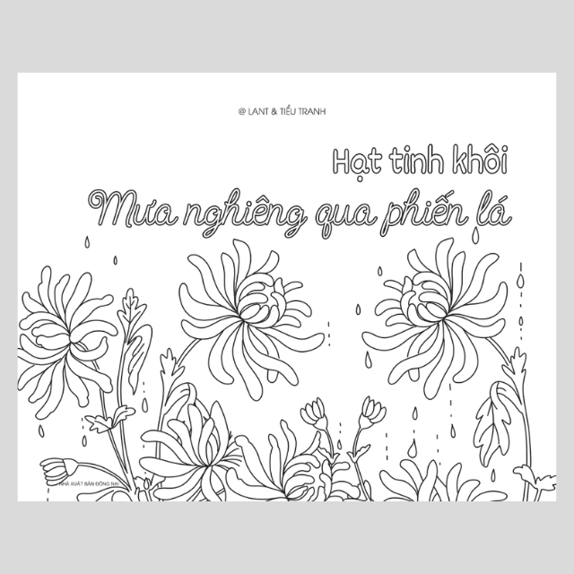 Sách - Hạt Tinh Khôi - Mưa Nghiêng Qua Phiến Lá - Tặng 1 Tranh Thử Màu Bất Kỳ