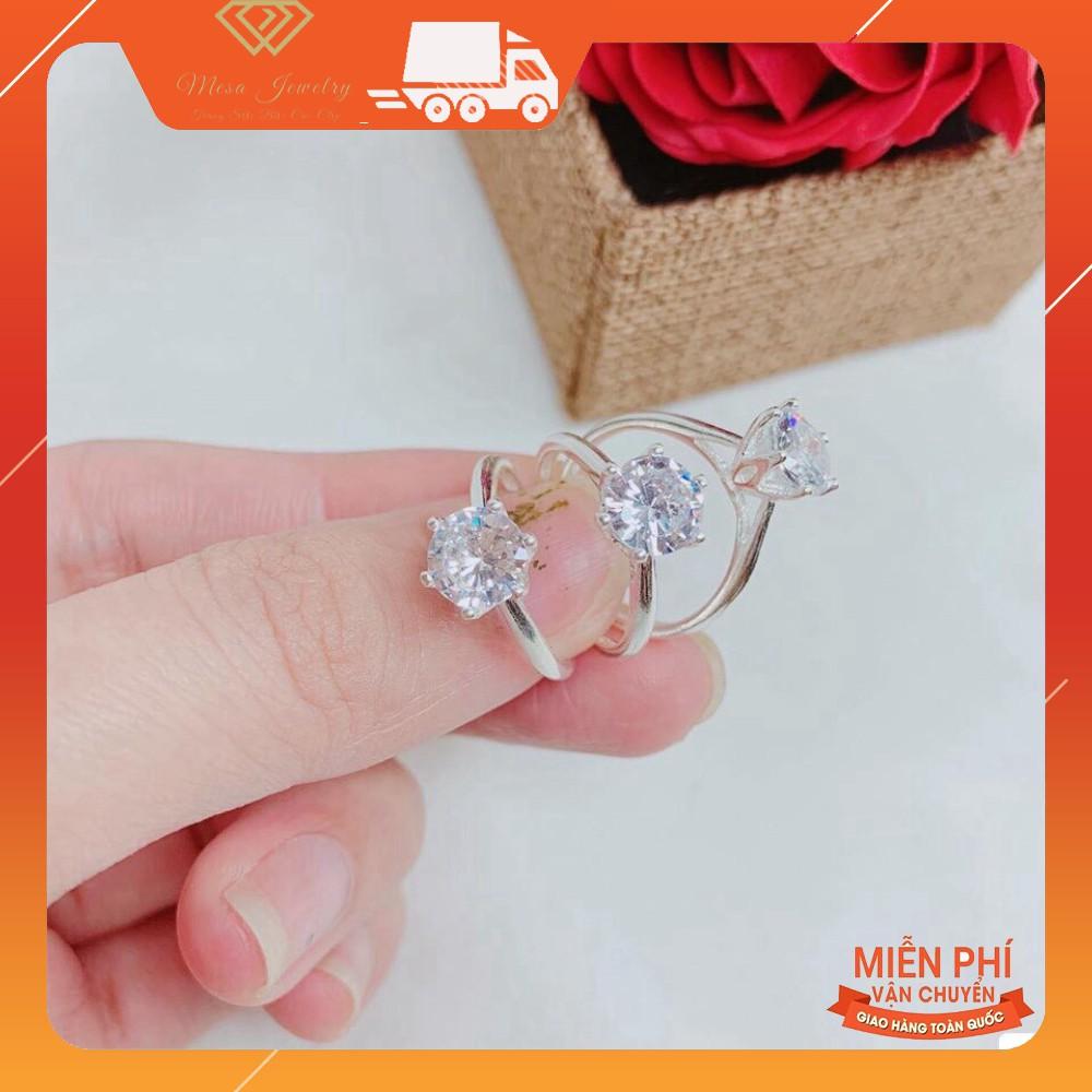 NHẪN THÂN TRƠN ĐÁ 6 CHẤU