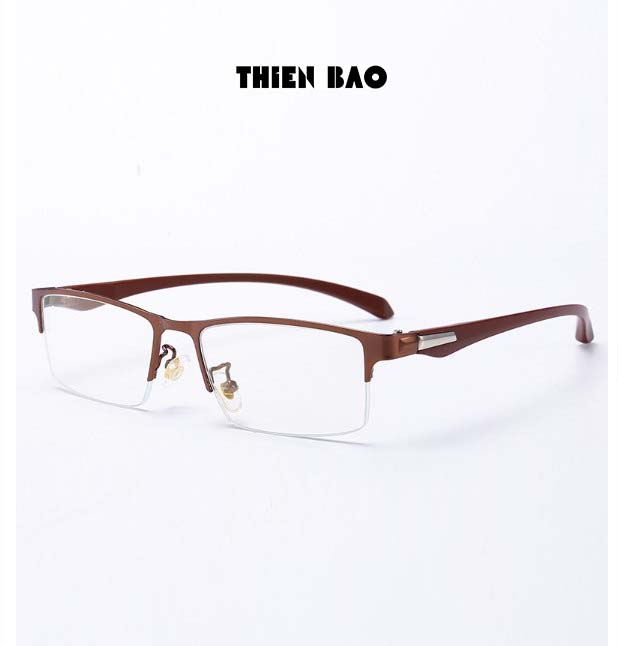Gọng kính thời trang NAM NỮ 0 độ ( Có bán độ lão thị, viễn thị trung niên) nửa viền thể thao cực đẹp KT17 tròng Nhật bản cao cấp loại I nhẹ nhàng thoải mái