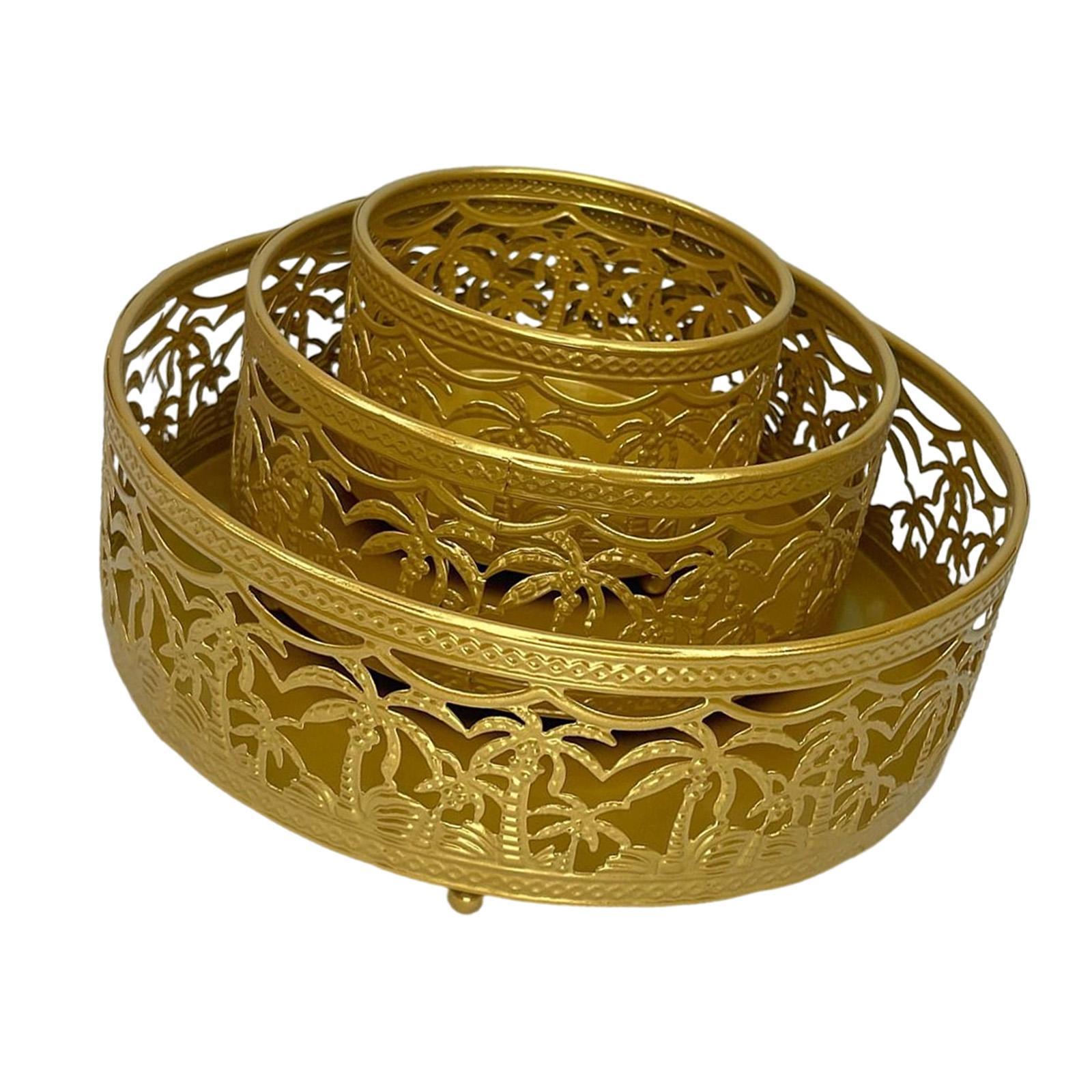 3Pcs Cake Stand Set Dessert Plate Tray for Afternoon Tea Supplies Centerpiece New Year