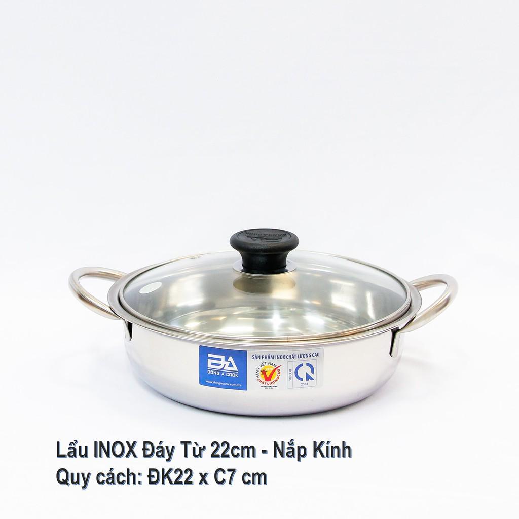 Nồi lẩu inox dùng trên bếp từ đủ size 24cm-26cm-28cm hàng đẹp