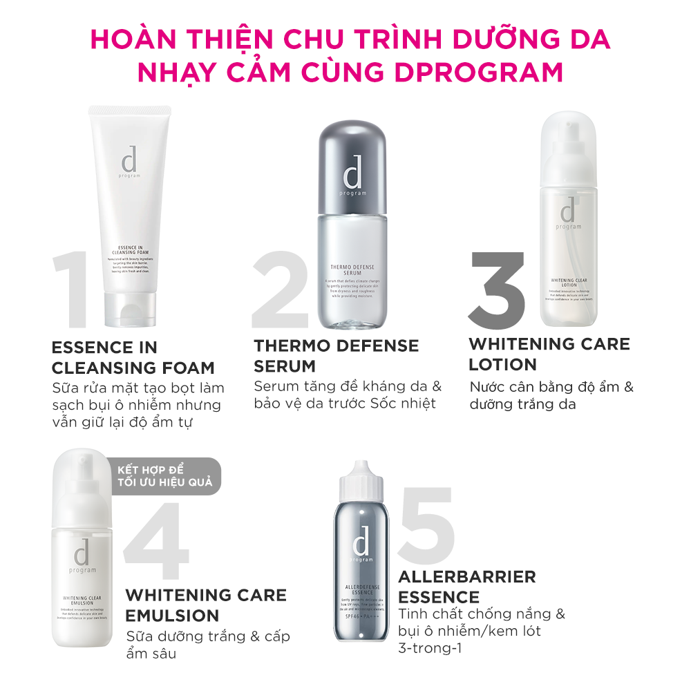 Nước Cân Bằng Dưỡng Sáng Cho Da Nhạy Cảm d program Whitening Clear Lotion 125ml