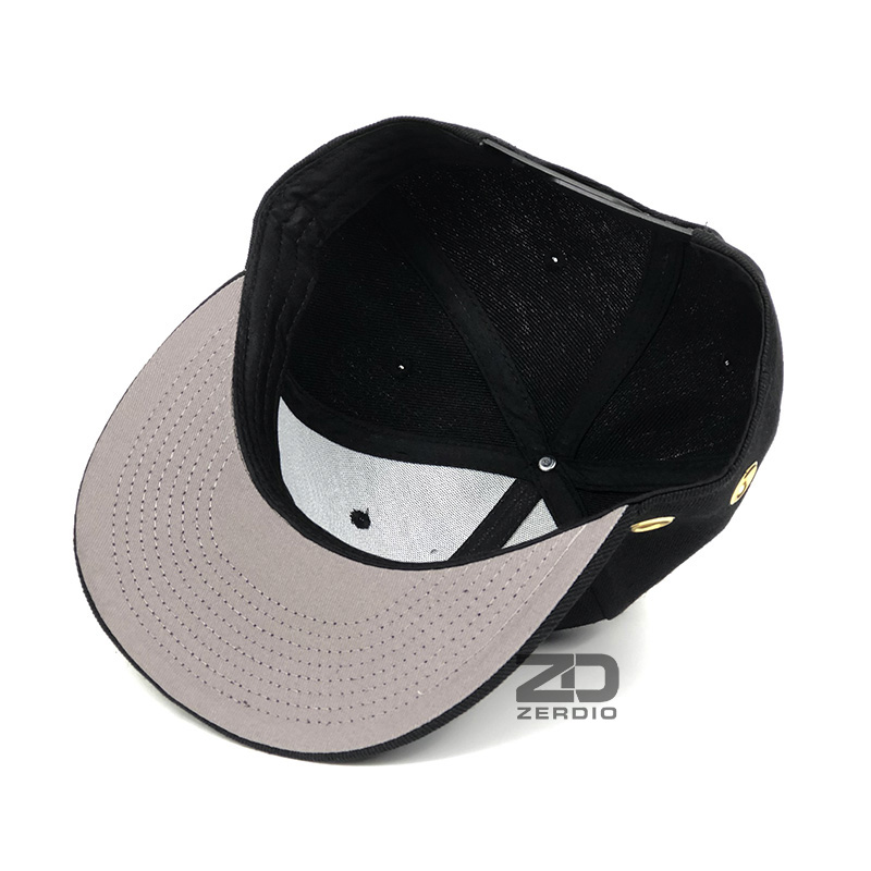 Nón hiphop, mũ snapback đen nam nữ SN95 vải kaki cao cấp