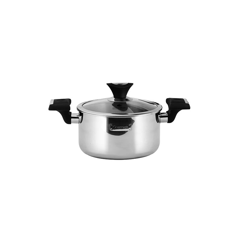 Bộ nồi chảo inox 3 lớp đáy liền cao cấp Elmich Trimax XP