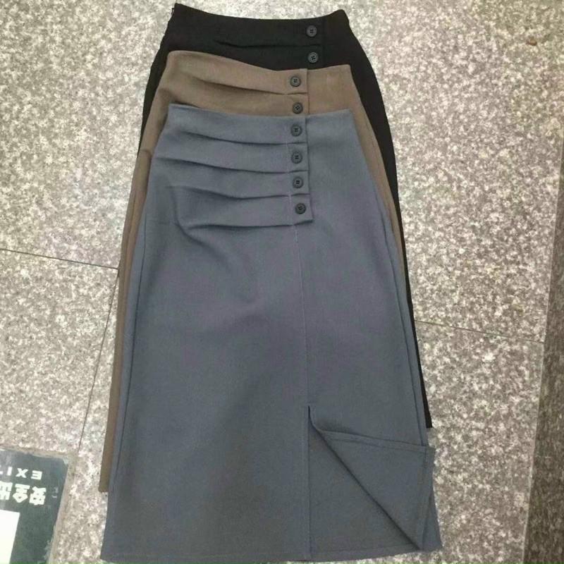 Chân váy vải dáng dài midi QC siêu xinhh