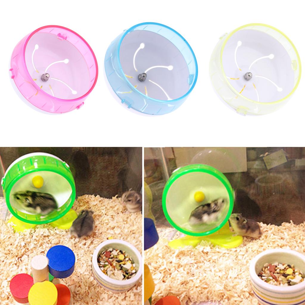 Hamster Mouse Rat Exercise Toys Plastic Silent Running Spinner Wheel Pink