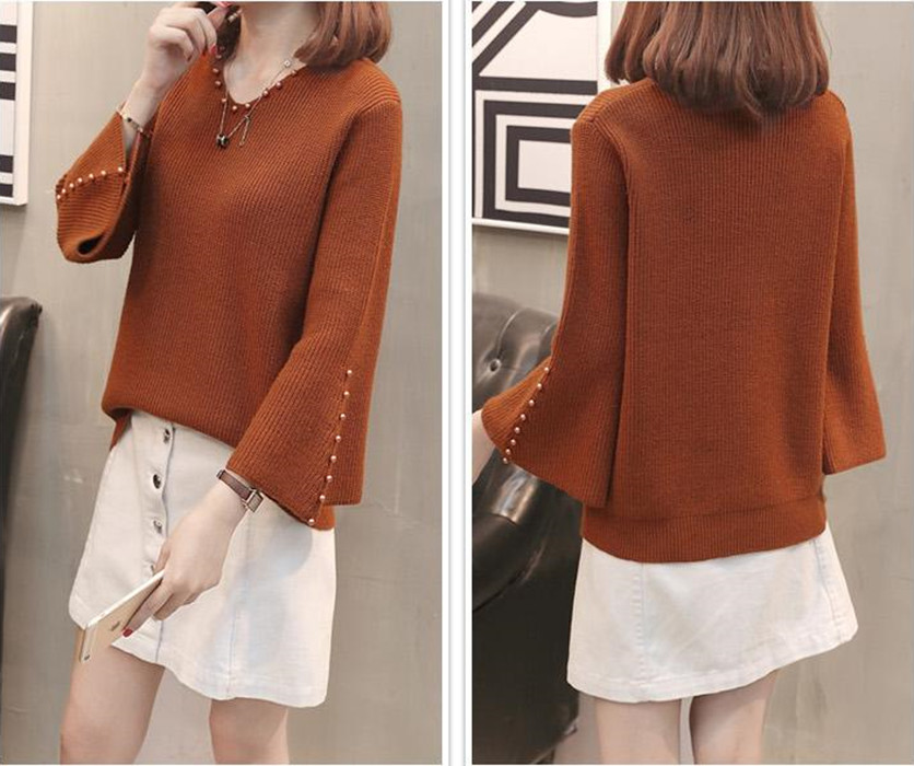 Áo Len Cố Và Tay Đính Hạt - ZLR442