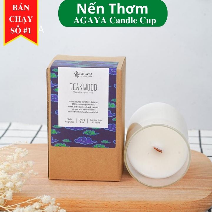 Nến Thơm Candle Cup - Mùi TEAKWOOD