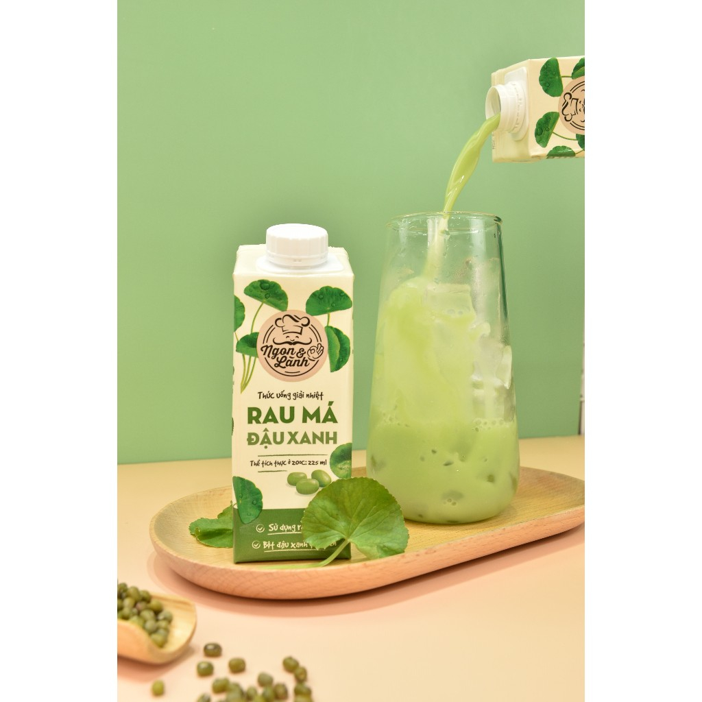Thùng 24 hộp Rau Má Đậu Xanh Cozy 225ml