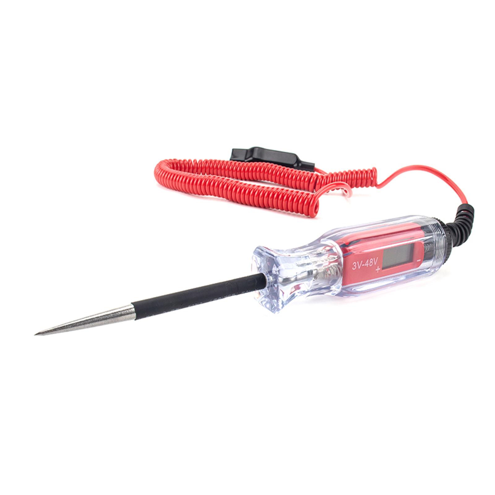 3-48V Circuit Tester Test Pen Car Low Voltage Tester with Stainless Probe