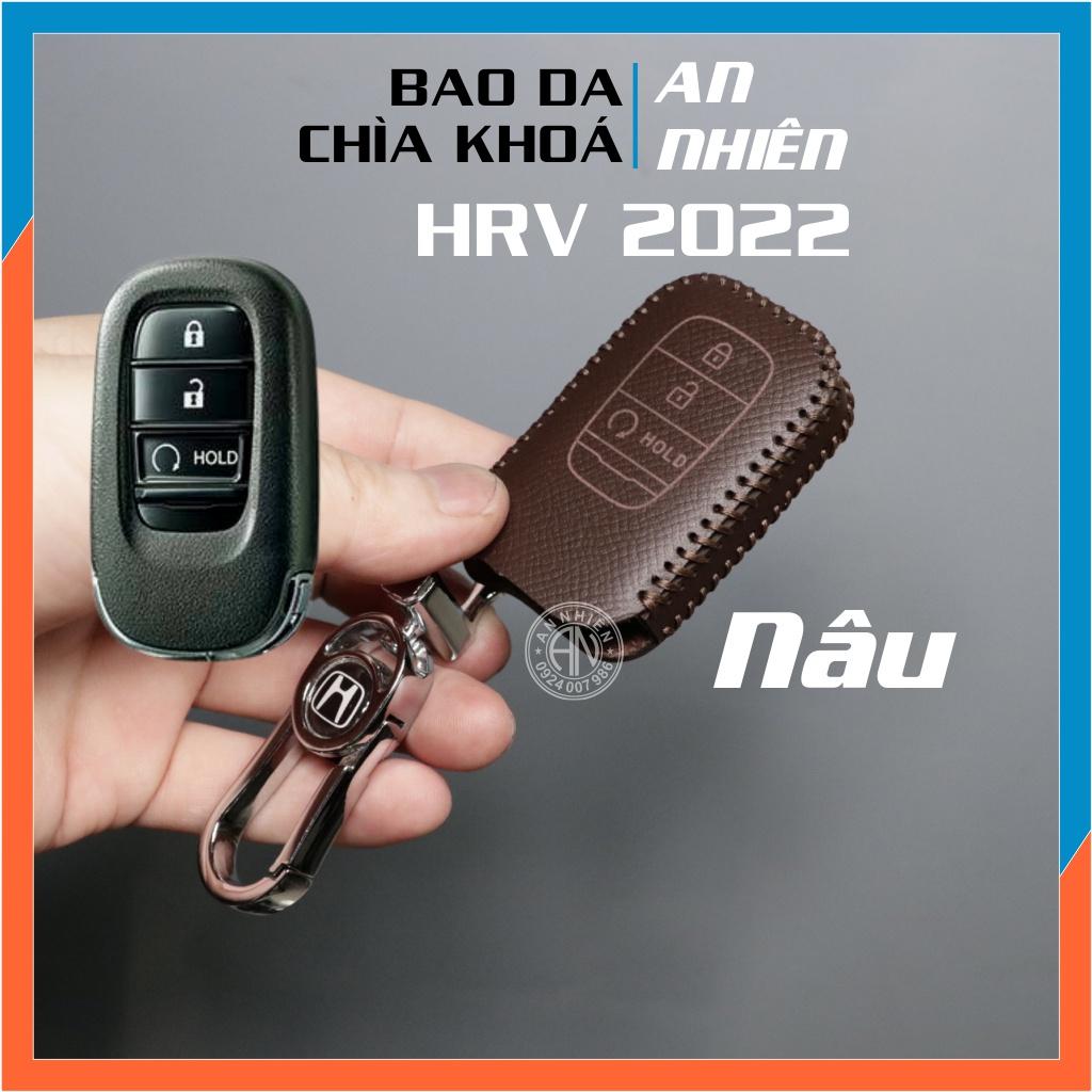 Bao da dành cho bọc ốp chìa khoá xe ô tô HRV 2022 da bò nhiều màu khâu thủ công Honda11B