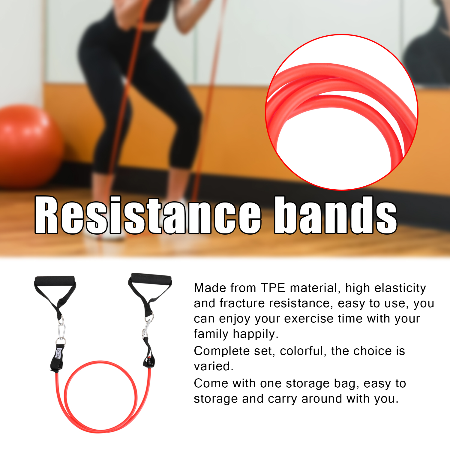 Bộ Dây đai tập luyện sức mạnh cơ bắp với dây kháng lực Fitness Puller