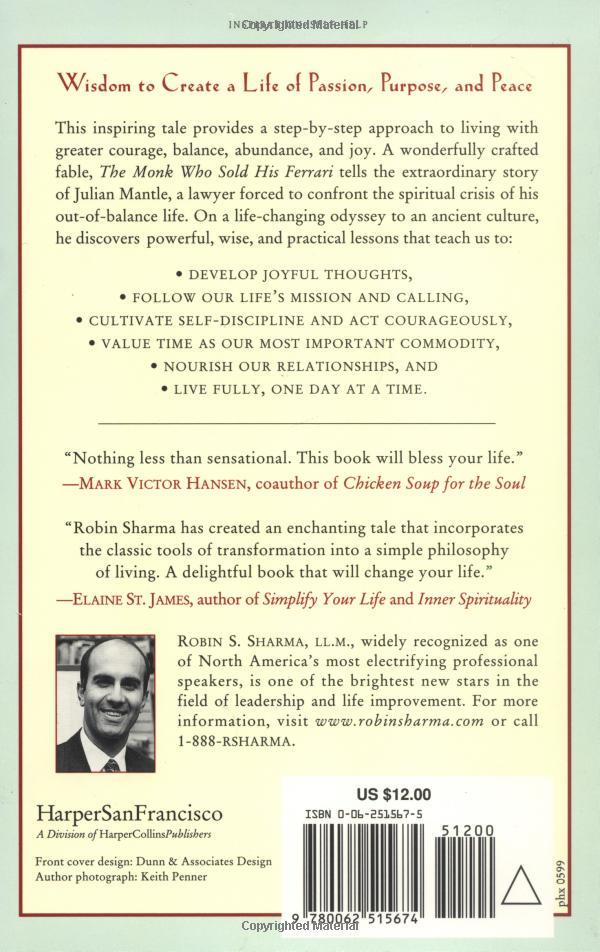 Sách The Monk Who Sold His Ferrari: A Fable About Fulfilling Your Dreams And Reaching Your Destiny