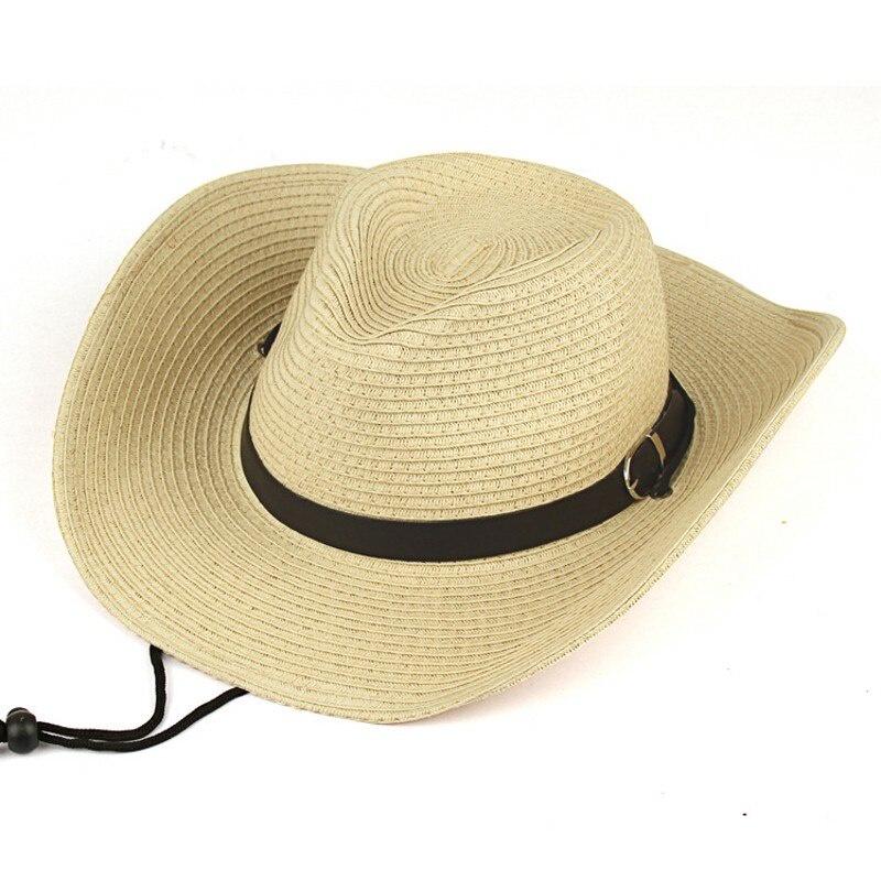 New Summer Hat Unisex Panama Hats Men Straw Cowboy Hat Beach Sun Hat Men's Western Cowboy Hats Outdoor Sun-shading Straw Hats