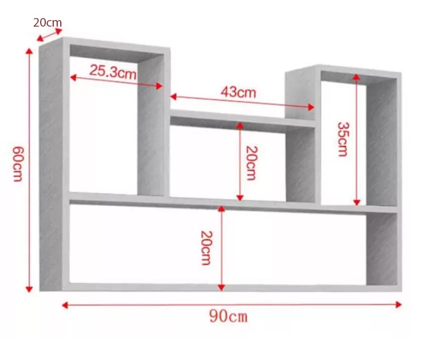 Kệ Sách Treo Tường Gỗ Công Nghiệp Với Thiết Kế Độc Đáo Thu Hút Mọi Góc Nhà KS-81