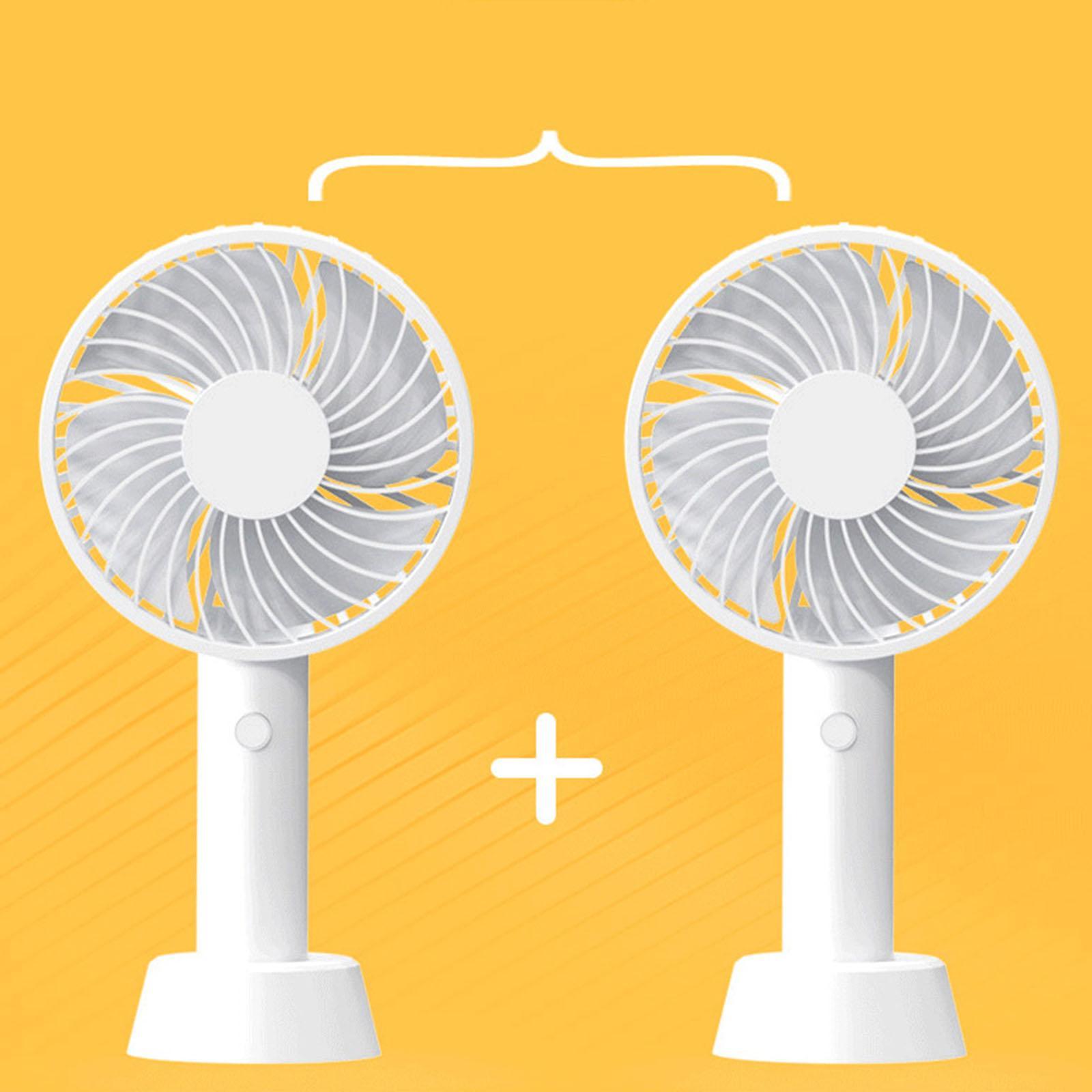 Portable Mini Hand Held Fan with USB Rechargeable white