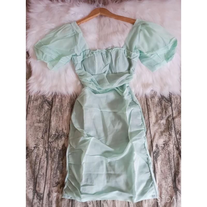 Đầm body tay phồng 3 màu