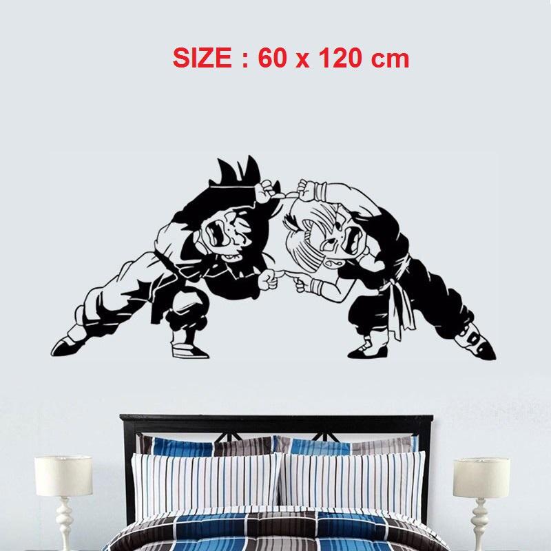 Tranh Decal Anime Hoạt Hình 7 Viên Ngọc Rồng - Dragon Ball Lưỡng Long Nhất Thể Goten & Trunks