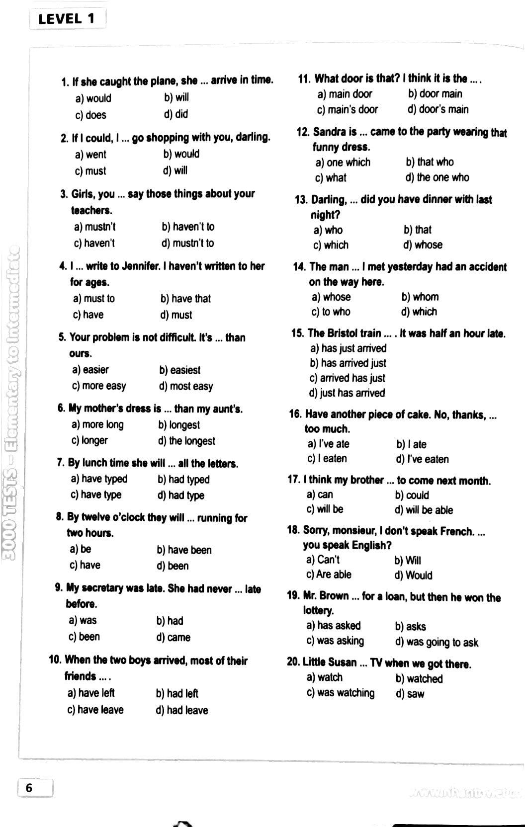 Sách 3000 Tests Elementary To Intermediate (Không CD) - ảnh 6