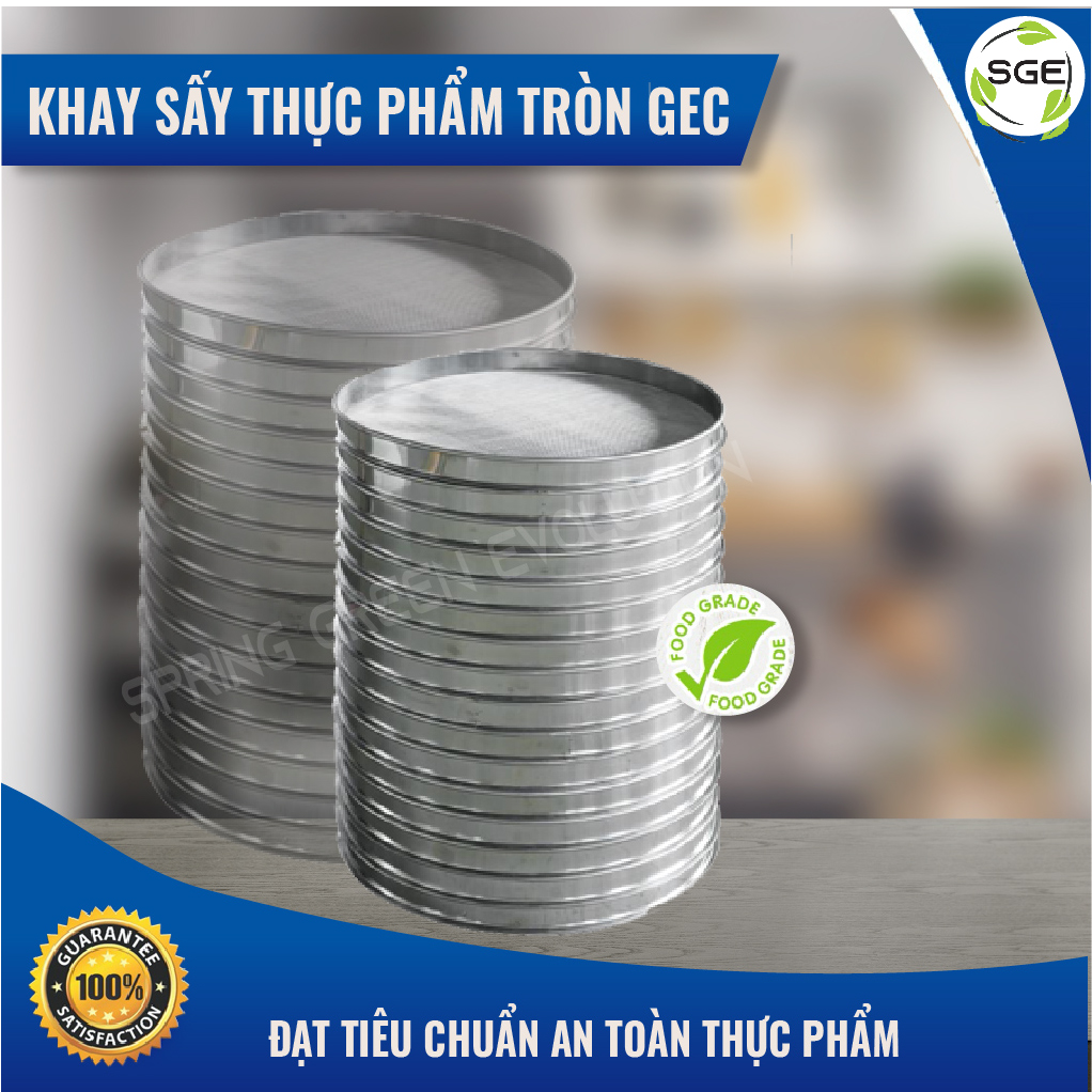 Khay Sấy Thực Phẩm Tròn GEC/ Khay Tròn Máy Sấy GEC. Chất Liệu Inox Cao Cấp, Lỗ Lưới Siêu Nhỏ Giúp Sấy Được Mọi Thực Phẩm- Hàng Nhập Khẩu Chính Hãng Thái Lan