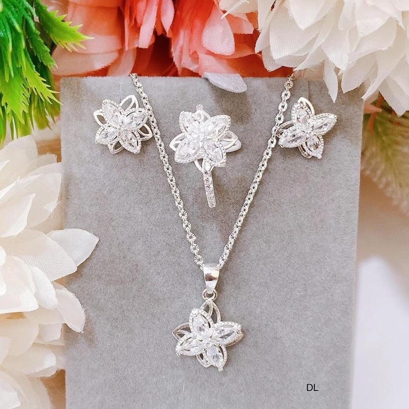 Bộ trang sức Bạc xoay tròn, Set 3 món sang chảnh quyến rũ anh nhìn