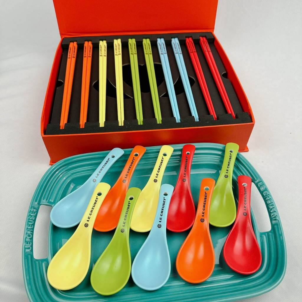 Bộ Thìa Đũa Le Creuset Gồm 10 Đôi Đũa Và 19 Thìa, Chất Liệu Sứ Đá