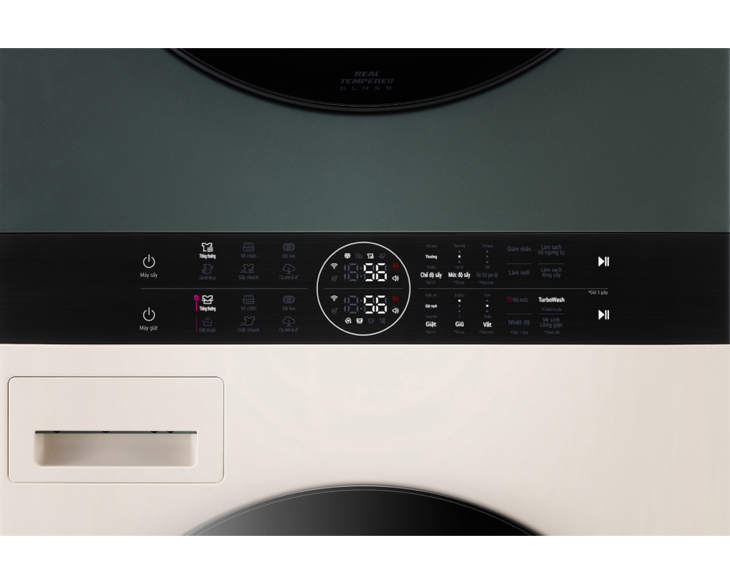 Tháp giặt sấy LG WashTower Inverter giặt 14 kg - sấy 10 kg WT1410NHEG - HÀNG CHÍNH HÃNG - CHỈ GIAO HCM