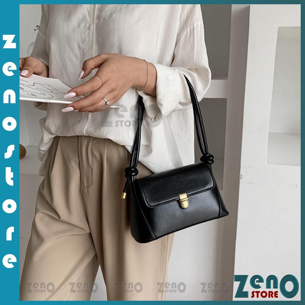 Túi xách nữ ZnT809, túi đeo chéo nữ đẹp dây rút kẹp nách da PU phong cách hàn quốc