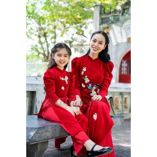 Siêu phẩm sét áo dài mẹ bé sang chảnh cách điệu cao cấp ( HÀNG THIẾT KẾ ) chuẩn đẹp