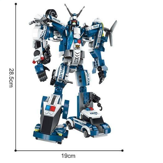 Bộ lắp ráp 6 in 1 robot 1407- mô hình robot cảnh sát