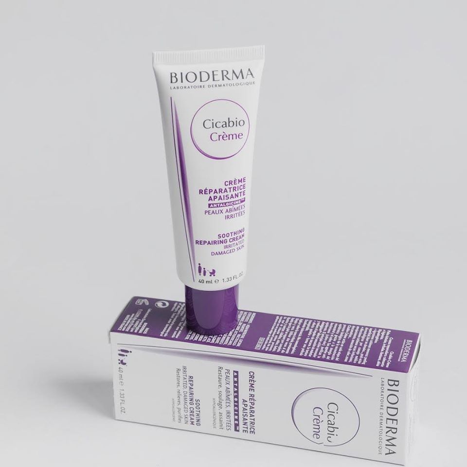 Kem Dưỡng Phục Hồi Da Bị Tổn Thương Bioderma Cicabio Creme 40ml + Tặng Kèm 1 Móc Khóa Hình Tour Eiffel Viền Đỏ