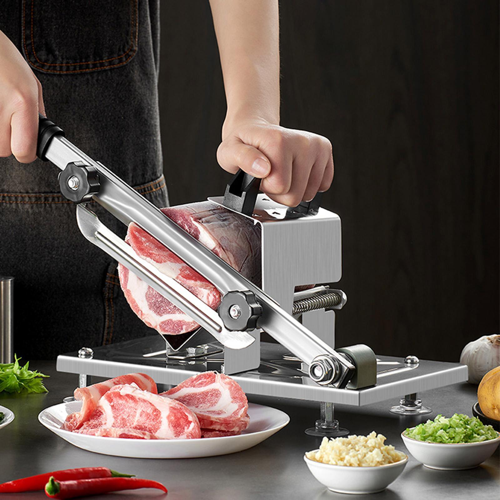 Meat Slicer Adjustable Meat Cutter Bacons Slicer Grater for Hotpot