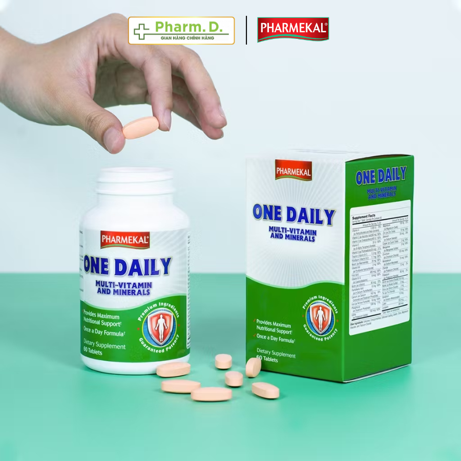 Viên Uống PHARMEKAL One Daily Multi-Vitamin And Minerals Bổ Sung Vitamin Và Khoáng Chất Tổng Hợp (60 Viên)