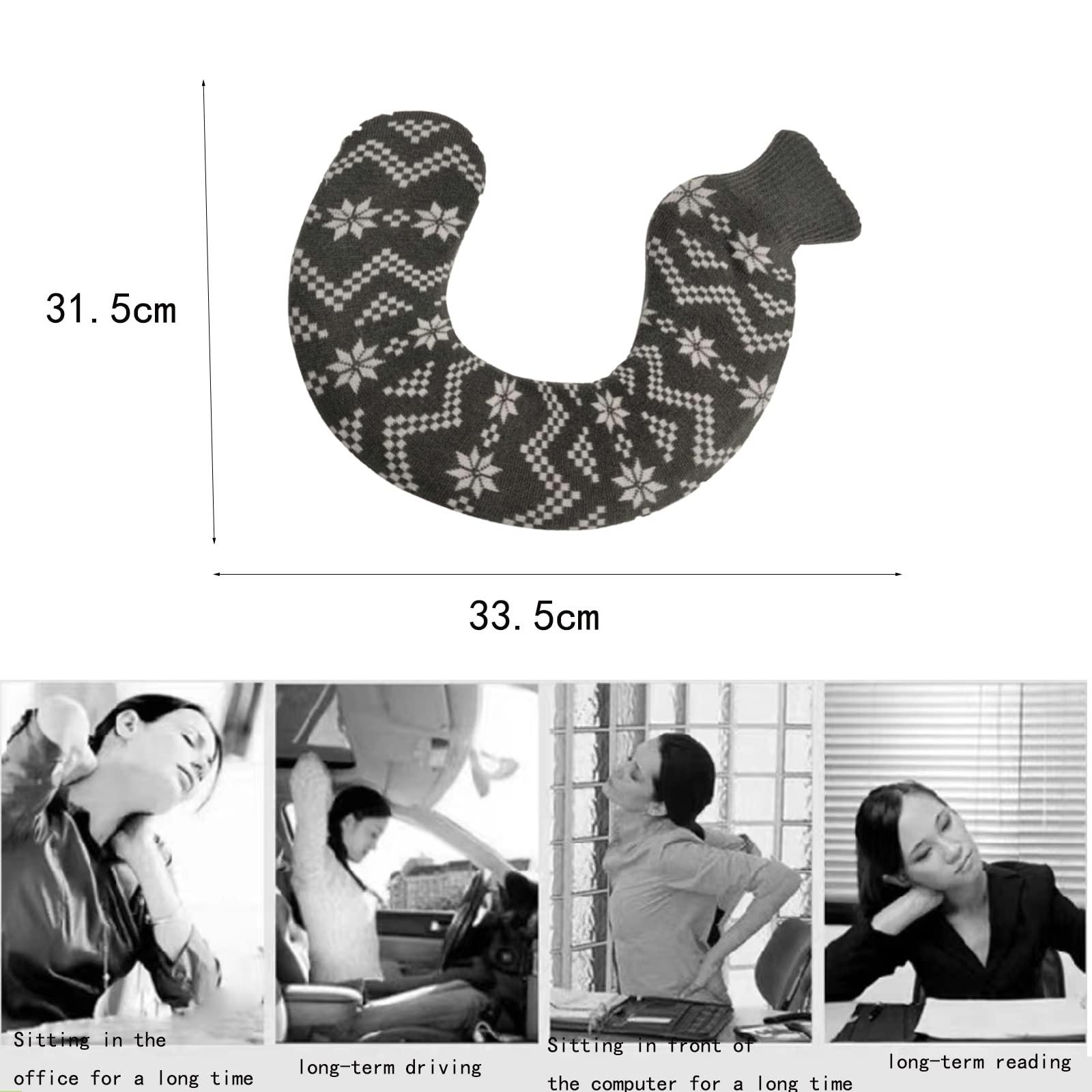 Cổ chai nhiệt, 1 L Chai nước nóng nhỏ với nắp, cao su dệt kim, trẻ em, nam và nữ, vai, cổ, eo, tay để giữ ấm bụng, chai nước nóng để đau, sốt