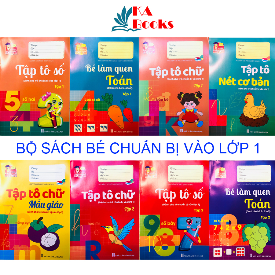 Combo Chuẩn Bị Cho Bé Vào Lớp 1 (8 quyển)