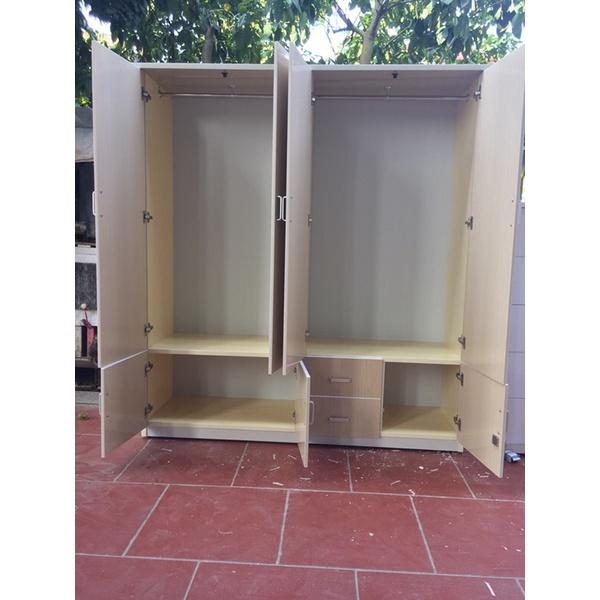 Tủ nhựa đài loan 4 cánh vân gỗ sồi