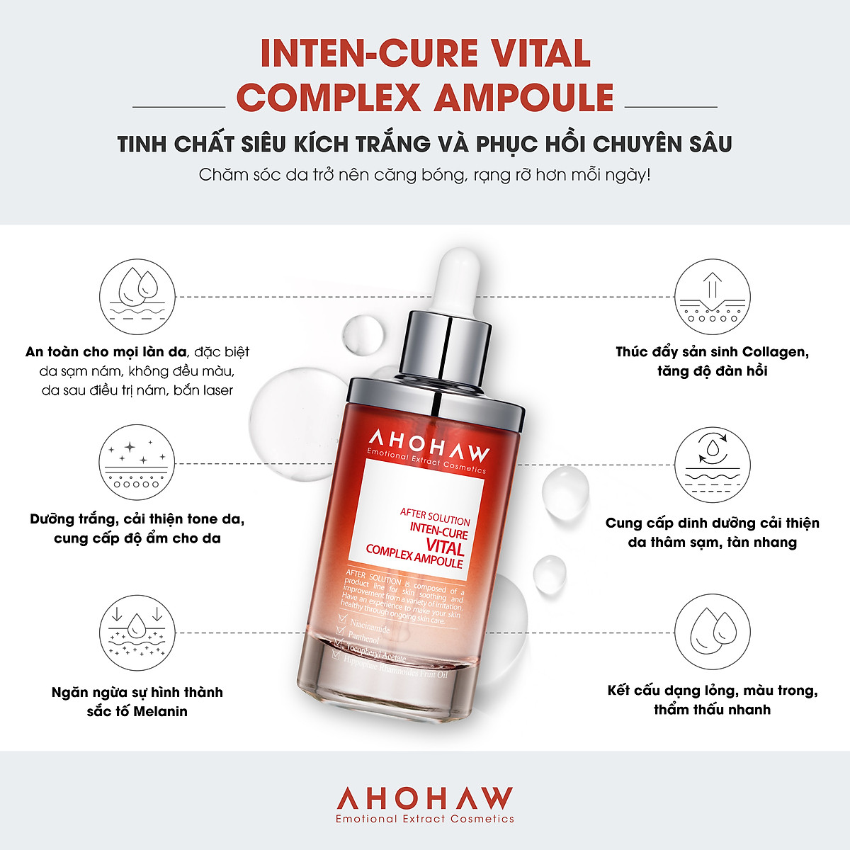 Tinh Chất Kích Trắng Ahohaw After Solution Inten-Cure Vital Complex Ampoule - Hàng Chính Hãng