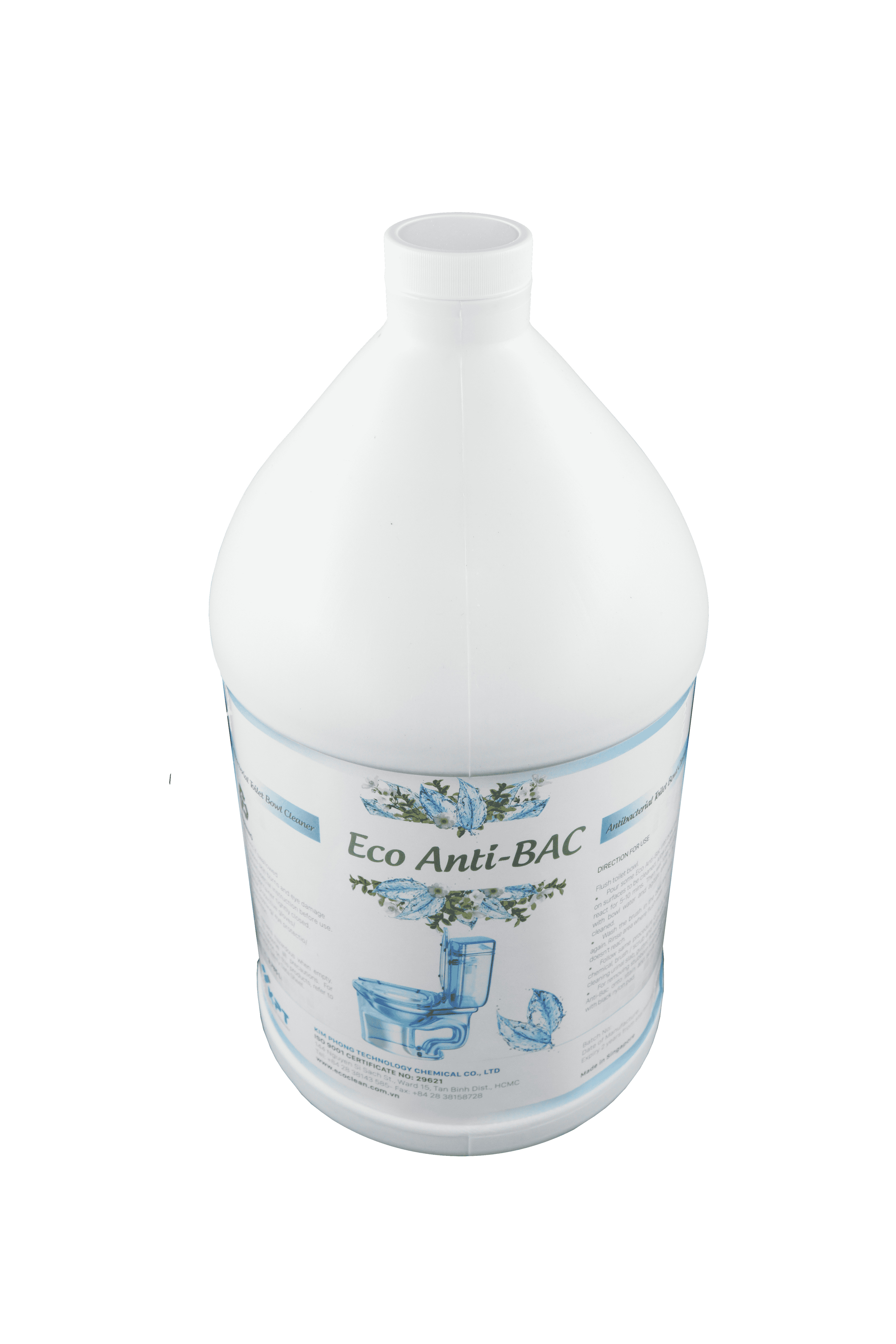 Dung Dịch Vệ Sinh, Diệt Khuẩn Bồn Cầu, Nhà Vệ Sinh - Eco-Anti Bac - Chai 1 Gallon (Gần 4 Lít)