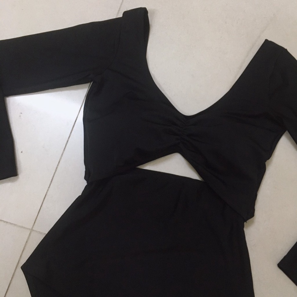 BIKINI LIỀN MẢNH, ĐỒ BƠI NỮ TAY DÀI NHÚN GIỮA KHOÉT LƯNG