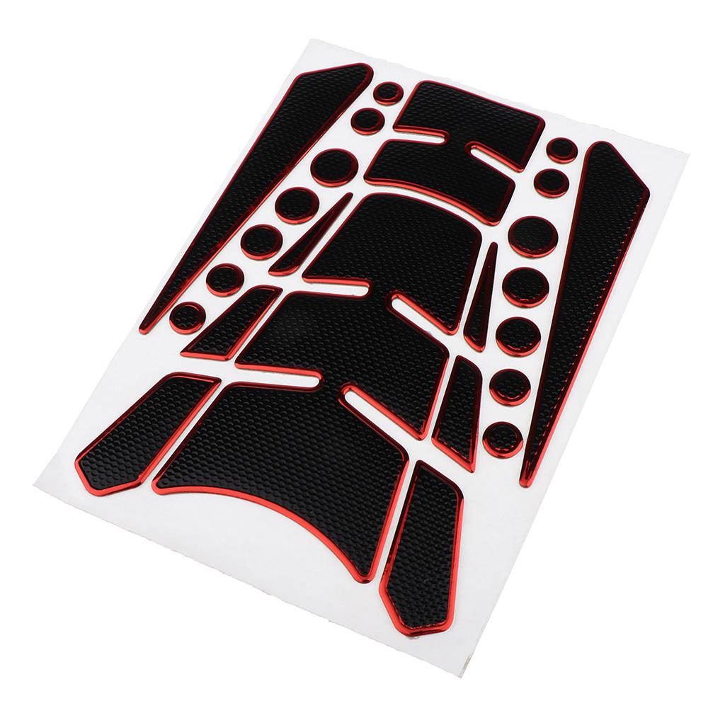 3D Carbon Fiber Look Motorcycle Sport Tank Gas Protector Pad Sticker Universal Fit