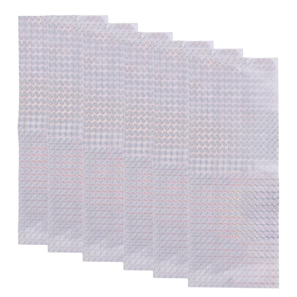 6pcs Holographic Adhesive Film Fishing Lure Tape For Lure Making DIY Tool Environmental and Friendly