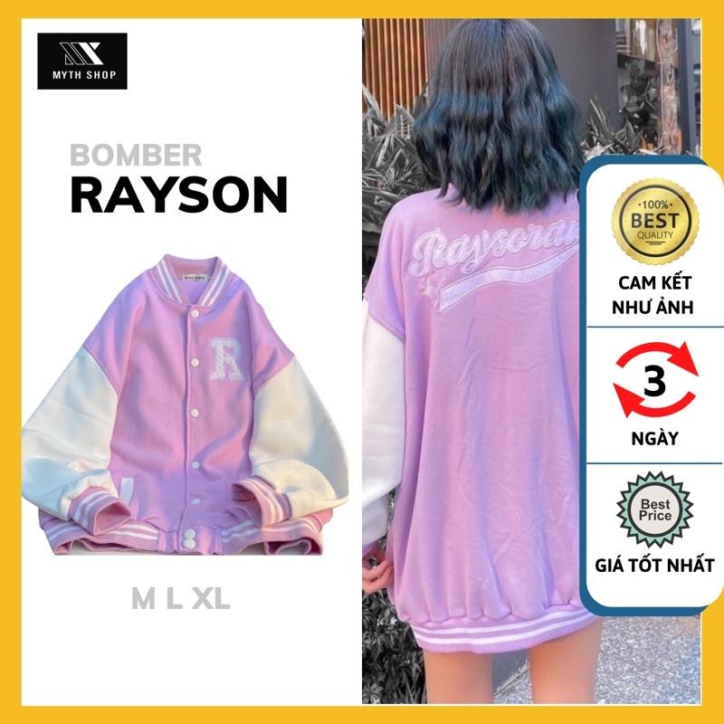 Áo Khoác BOMBER RAYSON Nỉ Bông Tay Dài Form Rộng Ulzzang Unisex