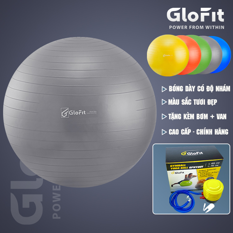 Bóng Tập Yoga - Bóng Tập Thể Hình Glofit GFY001 - Hàng Cao Cấp Chính Hãng | Yoga Ball - Gym Ball