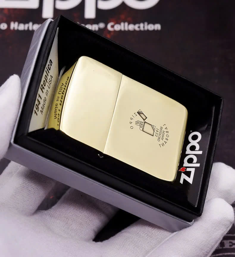 Hộp quẹt zippoo vàng gold phiên bản kỷ niệm 1941 hàng chính hãng USA tem đỏ cao cấp sang trọng (Usa Fancy Gold), Bật lửa zippoo Usa Fancy Gold 1941 độc đáo thời thượng