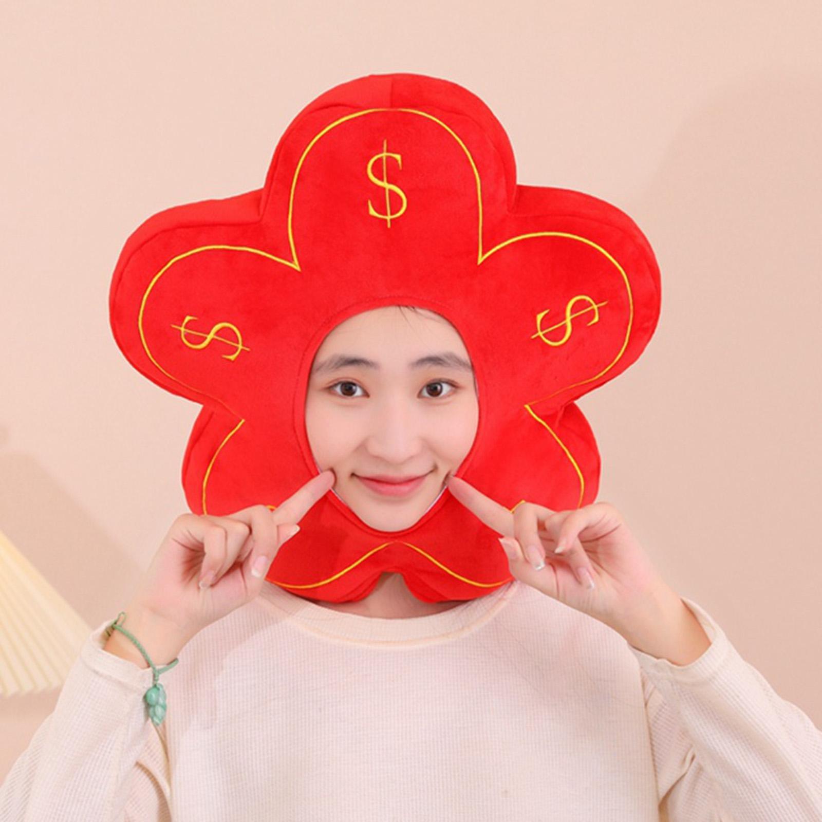 Plush Hat Flower Hat Cartoon Adult for Halloween Cat Women Unisex Dog Plush Headgear for Festival Christmas Photo Prop Toy Cartoon Plush Hat