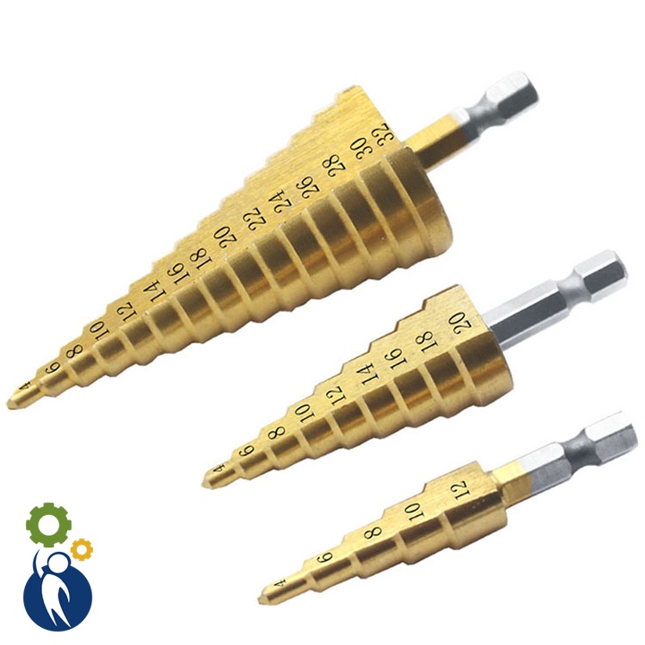 Bộ 3 mũi khoan tháp -Mũi khoan tạo lỗ