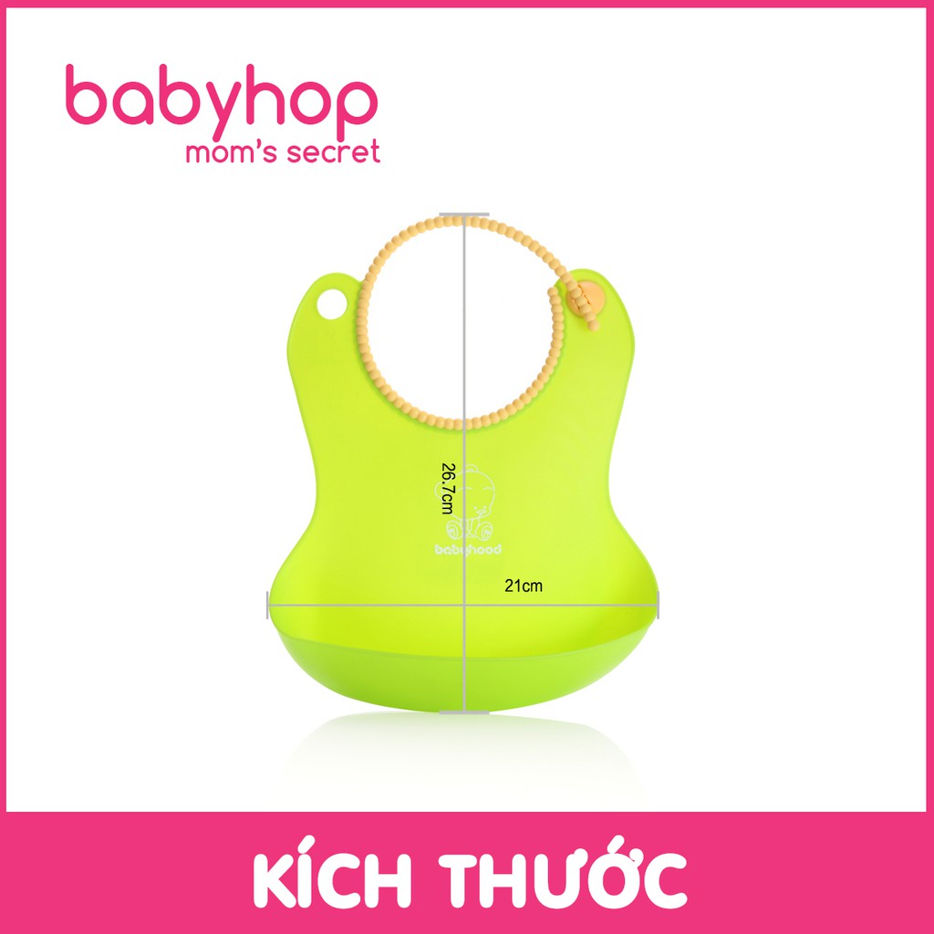 Yếm Ăn Bằng Nhựa Hình Gấu Babyhop Nm-401