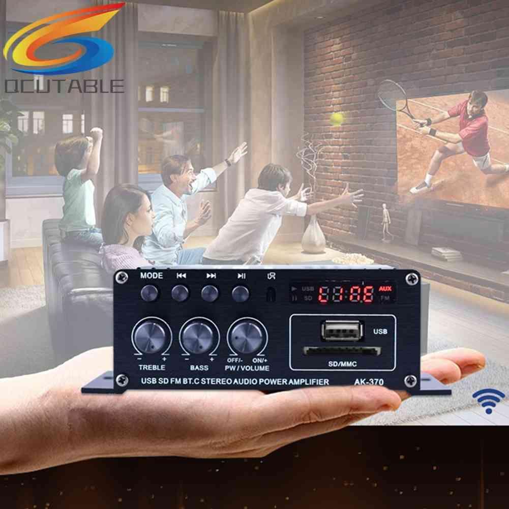 Bộ Khuếch Đại Âm Thanh Kỹ Thuật Số Bluetooth AK-370 HIFI Kênh 2.0 12V